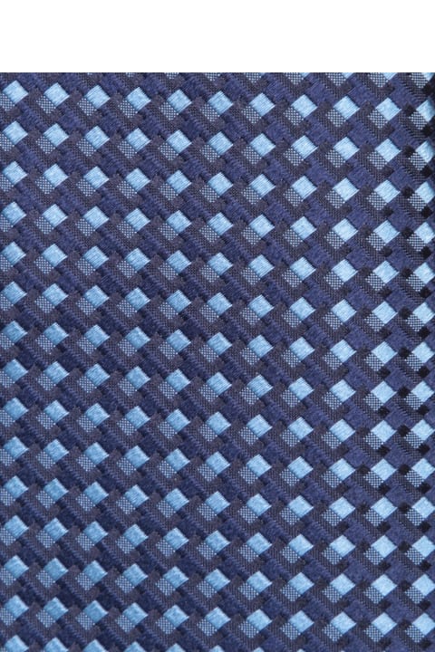 Giorgio Armani Ties for Men Giorgio Armani Blue Geometric Tie