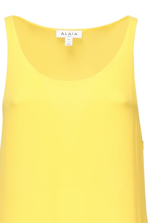 インテリア Alaia Long Dress With Georgette Ruffles