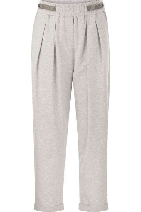Brunello Cucinelli Pants & Shorts for Women Brunello Cucinelli Cotton Fleece Trousers