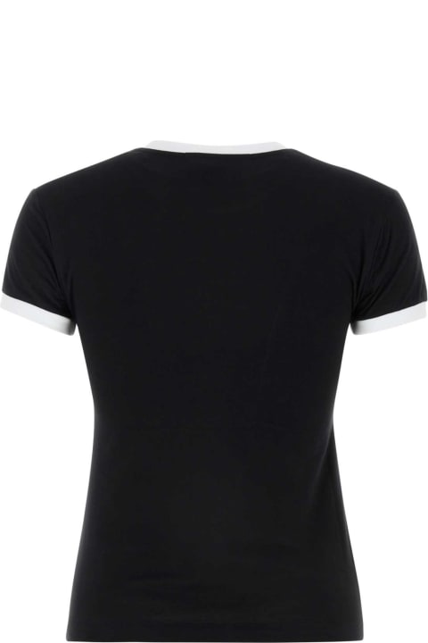 MSGM Women MSGM Black Stretch Cotton T-shirt