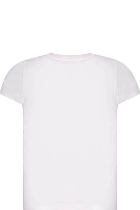 Topwear for Girls Lanvin Pink T-shirt For Girl With Logo