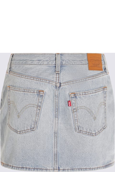 أدوات منزلية Levi's Light Blue Cotton Mini Skirt