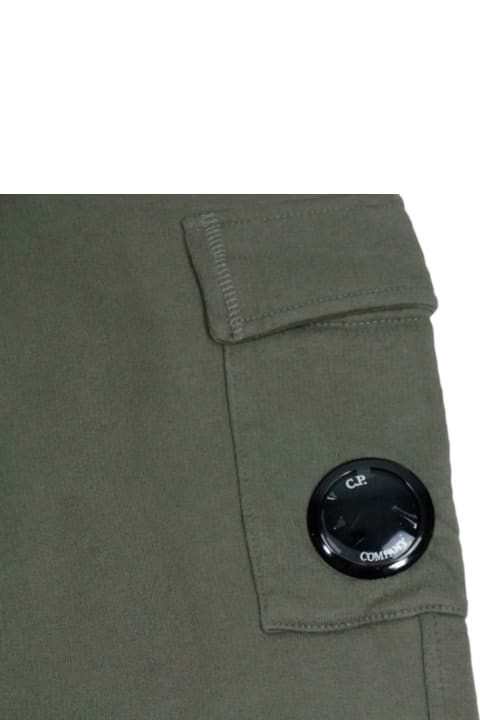 ボーイズ ボトムス C.P. Company Breathable Fleece Cotton Trousers With Drawstring Waist