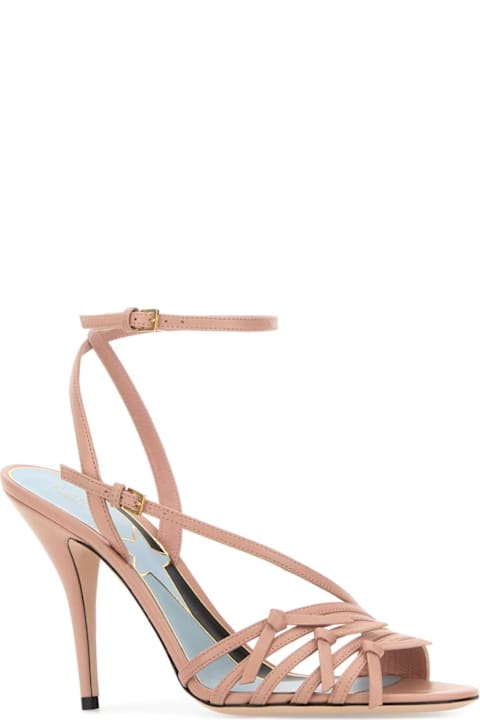 Valentino Garavani Pink Nappa Leather Nodine Sandals
