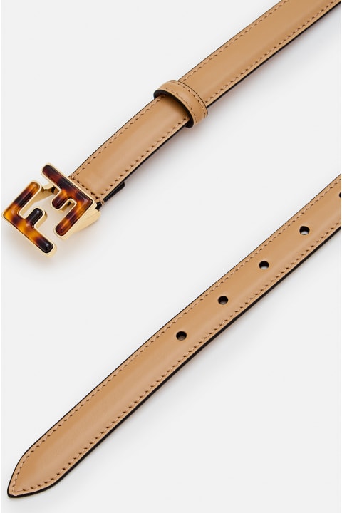 ウィメンズ Fendiのアクセサリー Fendi 2cm Leather Belt With Logo