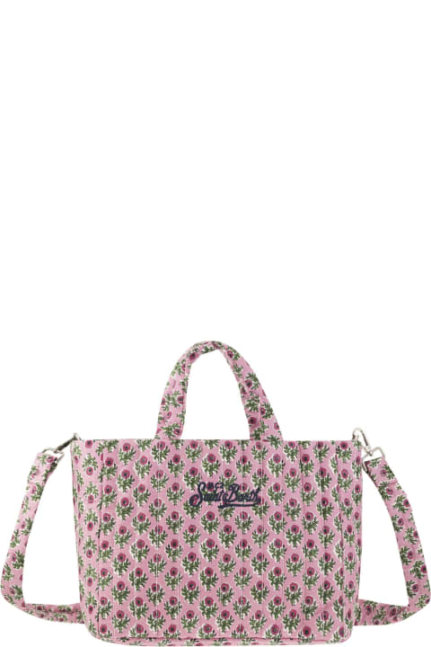 Bags for Women MC2 Saint Barth Soft Tote Mid Quilted Bag With Flowers