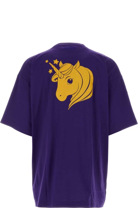 ウィメンズ新着アイテム VETEMENTS Purple Cotton T-shirt