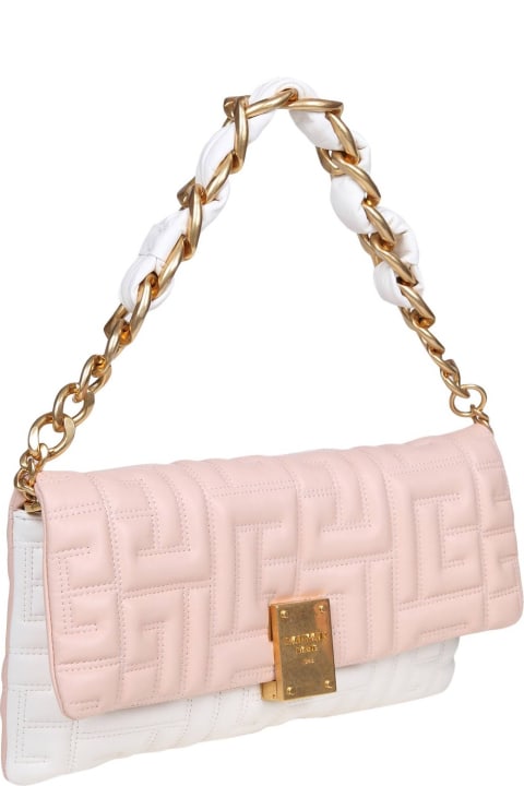 Clutches for Women Balmain Balmain 1945 Soft Clutch Bag In Monogram Quilted Leather