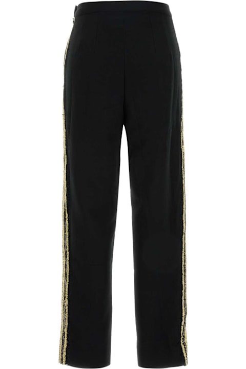 Bode Clothing for Women Bode Black Crepe Pant