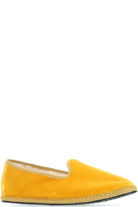 Vibi Venezia Loafers & Boat Shoes for Men Vibi Venezia Yellow Velvet Slippers