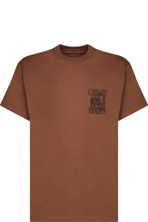 Carhartt ملابس علوية لـ القسم الرجالي Carhartt Always A Wip Brown T-shirt
