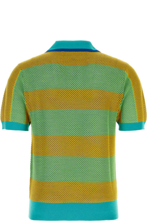 Botter Clothing for Men Botter Multicolor Mesh Polo Shirt