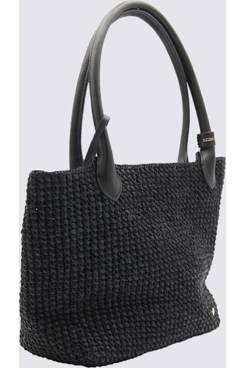 Helen Kaminski for Men Helen Kaminski Black Raffia Top Handle Bag