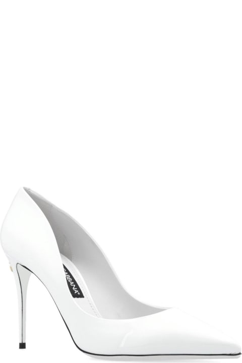 Dolce & Gabbana High-Heeled Shoes for Women Dolce & Gabbana Logo Plaque Pointed-toe Pumps