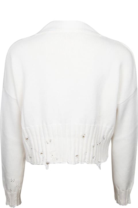 Marni for Women Marni Cropped Cardigan In White Cotton