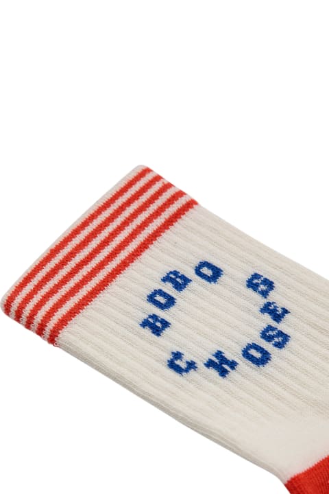 Bobo Choses for Kids Bobo Choses White Terry Socks For Kids With Logo