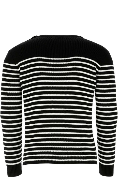 Sweaters for Men Saint Laurent Embroidered Cotton Blend Sweater
