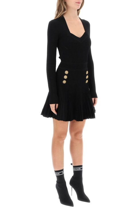 Long Sleeve Knitted Mini Dress