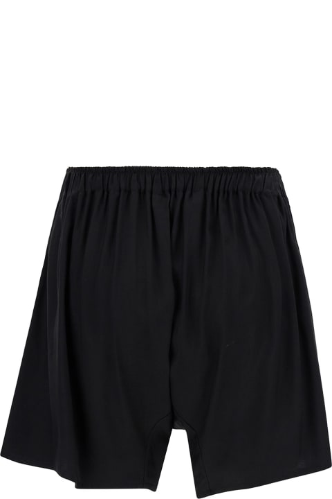 Federica Tosi for Women Federica Tosi Black Bermuda Shorts With Buttons In Viscose Woman