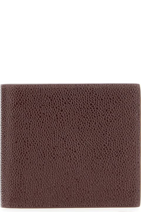 Thom Browne for Men Thom Browne Plum Leather Wallet