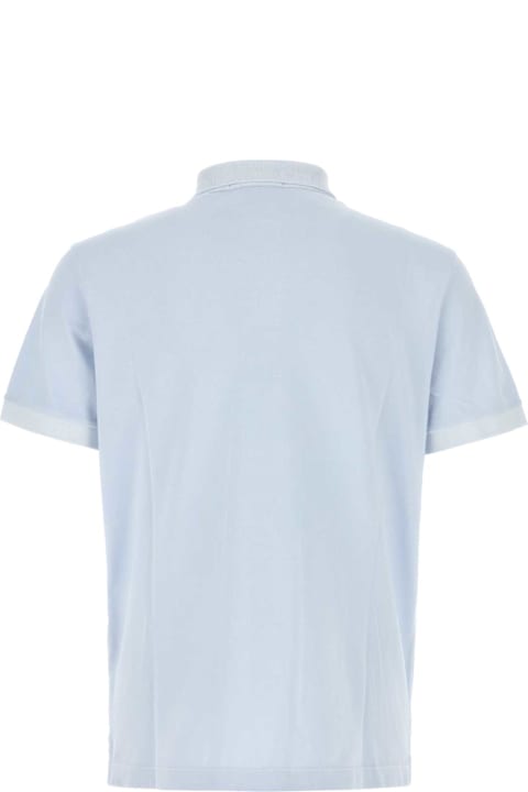 Stone Island for Men Stone Island Pastel Light Blue Piquet Polo Shirt