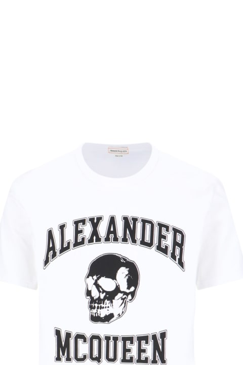 Alexander McQueen Topwear for Men Alexander McQueen Graphic Printed Crewneck T-shirt