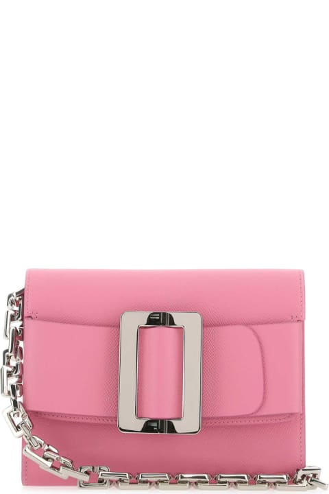 Shoulder Bags for Women BOYY Pink Leather Buckle Travel Shoulder Bag