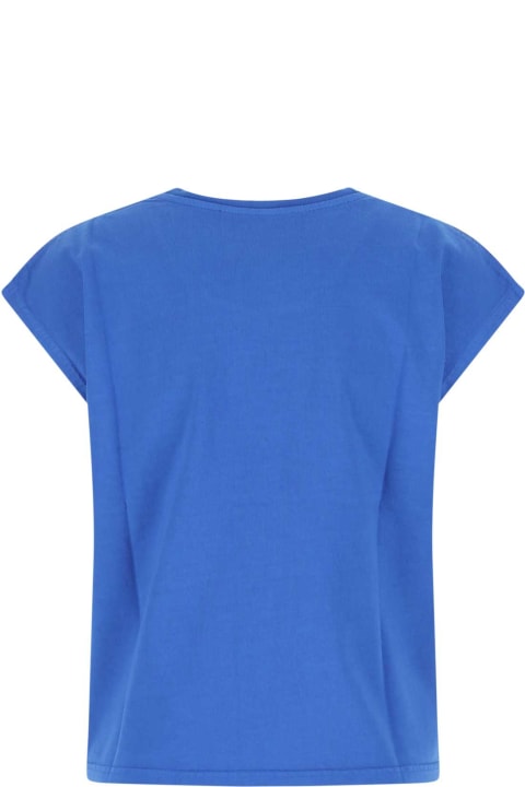 Dépendance Topwear for Women Dépendance Electric Blue Cotton Oversize Tank Top