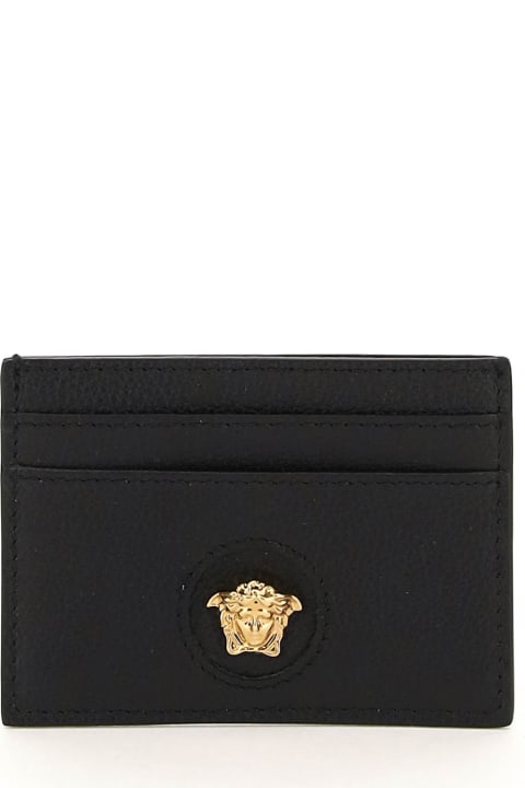 Accessories Sale for Women Versace Black Leather La Medusa Card Holder