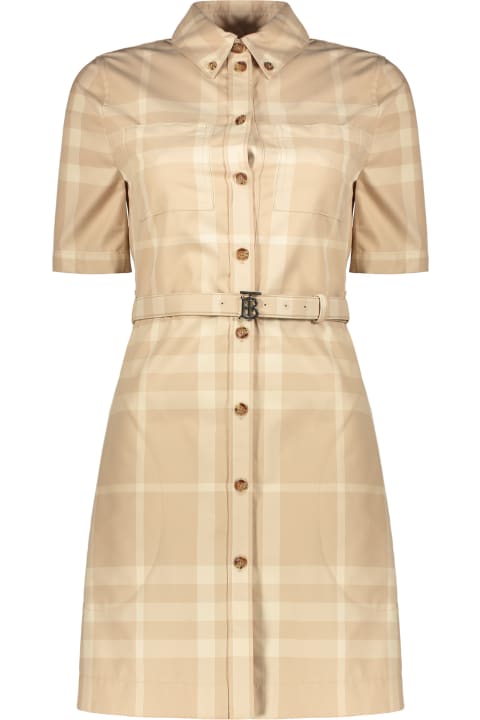 Burberry Sale for Women Burberry Belted Cotton Dress