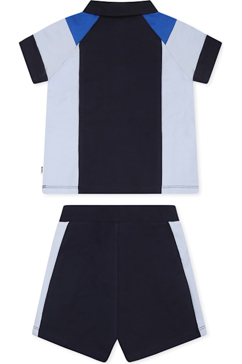 Homeware Hugo Boss Blue Suit For Baby Boy With Logo