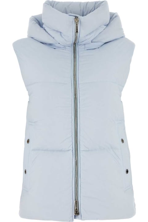 Moorer Coats & Jackets for Women Moorer Pastel Light-blue Fabric Fuente Down Jacket