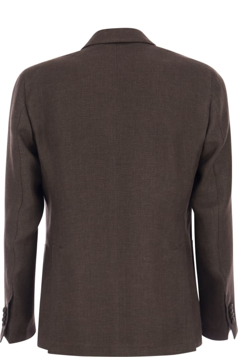 Suits for Men Tagliatore Double-breasted Jacket In Wool And Linen