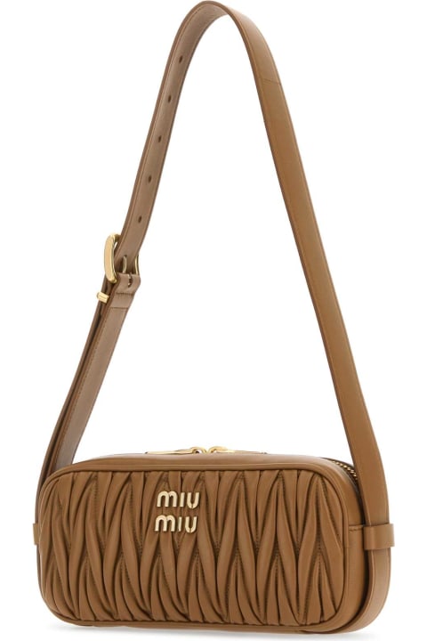 Miu Miu for Women Miu Miu Caramel Nappa Leather Shoulder Bag