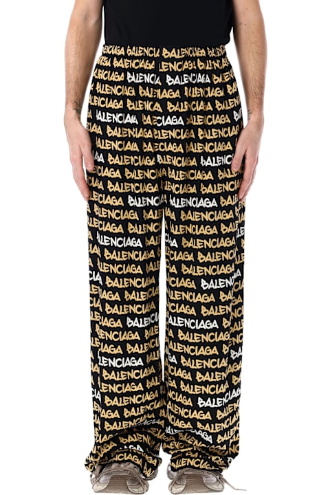 Balenciaga for Kids Balenciaga Allover Logo Pants