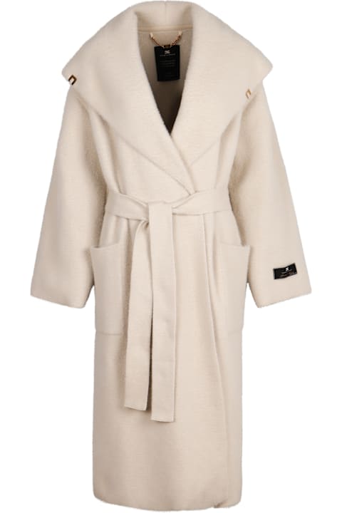 Elisabetta Franchi Coats & Jackets for Women Elisabetta Franchi Oversize Belted Coat