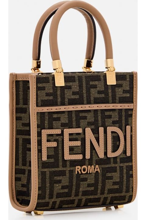 Fendi Women Fendi Mini Sunshine Jacquard Bag