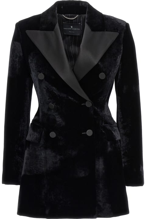Ermanno Scervino Coats & Jackets for Women Ermanno Scervino Velvet Double-breasted Blazer