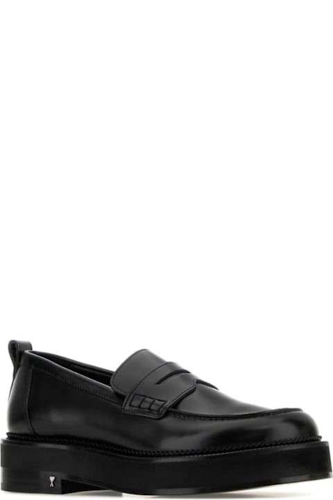 Ami Alexandre Mattiussi Other Shoes for Men Ami Alexandre Mattiussi Black Leather Loafers