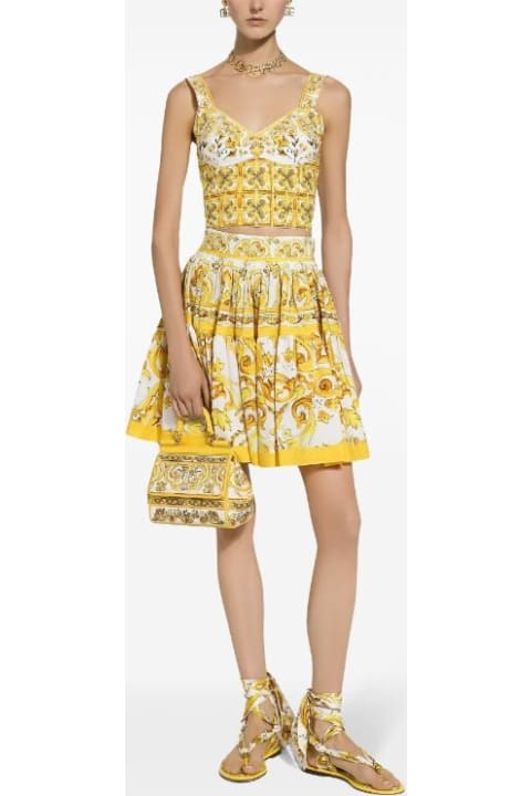 Dolce & Gabbana Skirts for Women Dolce & Gabbana Gonna In Cotone St Maiolica