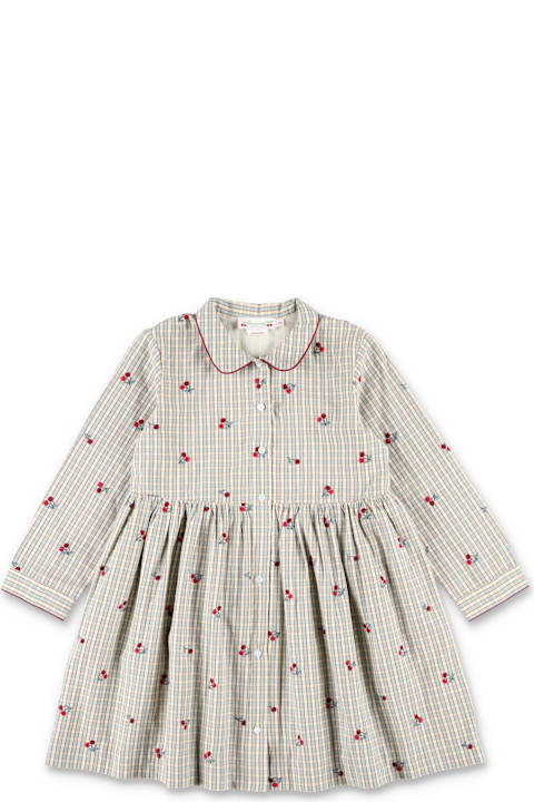 أدوات منزلية Bonpoint Bonpoint Janessa Girl's Dress With Cherry Embroidery