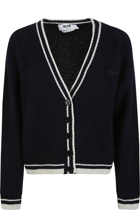 MSGM Sweaters for Women MSGM Cardigan With Contrast Profiles