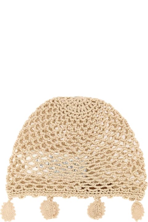 ウィメンズ Alanuiの帽子 Alanui Sand Crochet Love Letter To India Hat