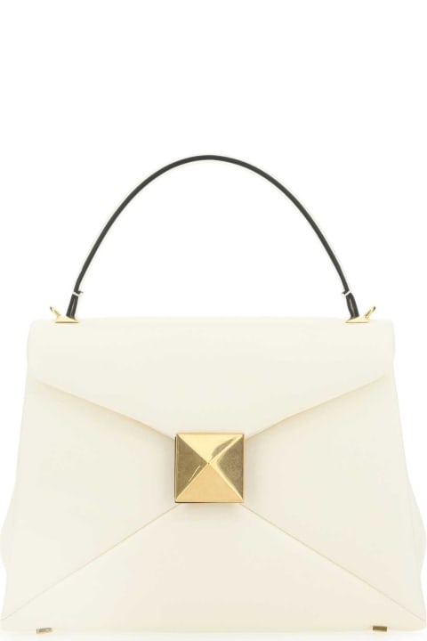 Bags Sale for Women Valentino Garavani Ivory Nappa Leather One Stud Handbag