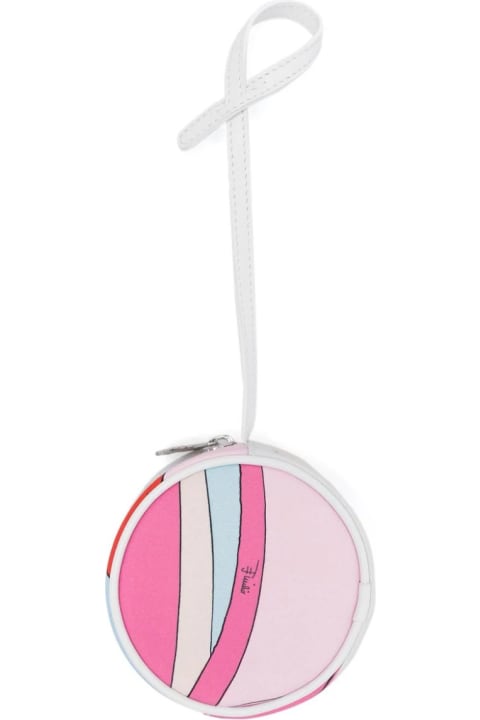 Accessories & Gifts for Baby Girls Pucci Round Bag With Light Blue/multicolour Iride Print