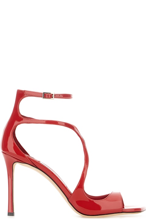 Jimmy Choo Sandals for Women Jimmy Choo Red Leather Azia Sandals