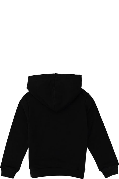 Marni for Kids Marni Black Hoodie With Logo Lettering Print In Cotton Boy
