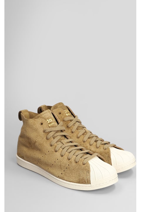 Adidas Originals by Wales Bonner for Men Adidas Originals by Wales Bonner Superstar Hi Sneakers In Brown Suede