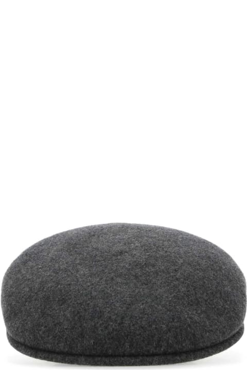 Kangol Hats for Men Kangol Melange Grey Felt Baker Boy Hat