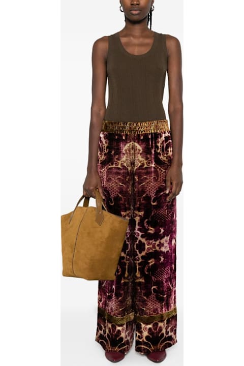 Pierre-Louis Mascia for Men Pierre-Louis Mascia Velvet Wide-leg Trousers